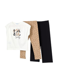 Conj. 2 leggings Preto (Preto)  para Menina - Mayoral
