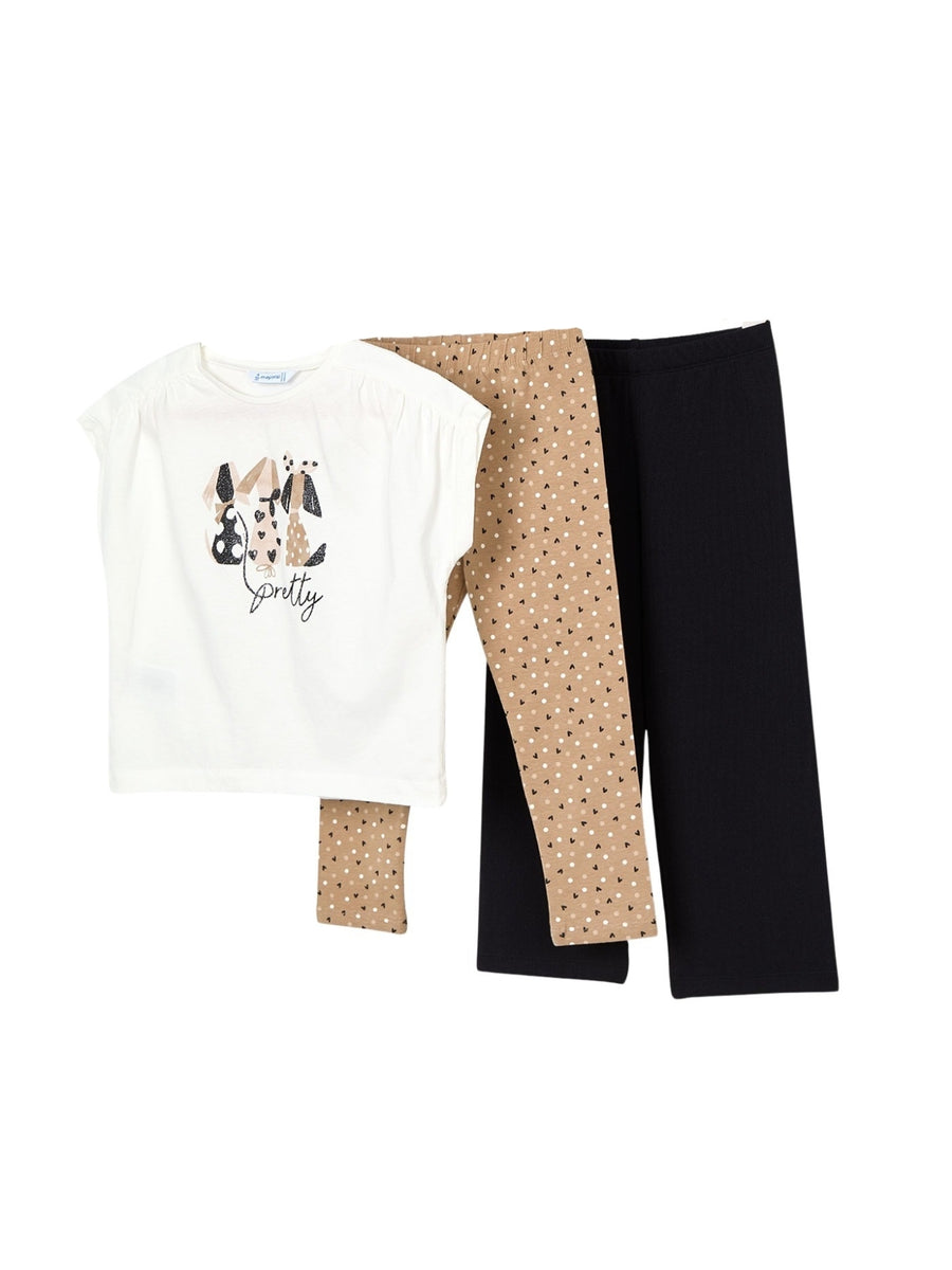 Conj. 2 leggings Preto (Preto)  para Menina - Mayoral