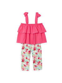 Conj. leggings estampado Peónia (Fúcsia)  para Menina - Mayoral
