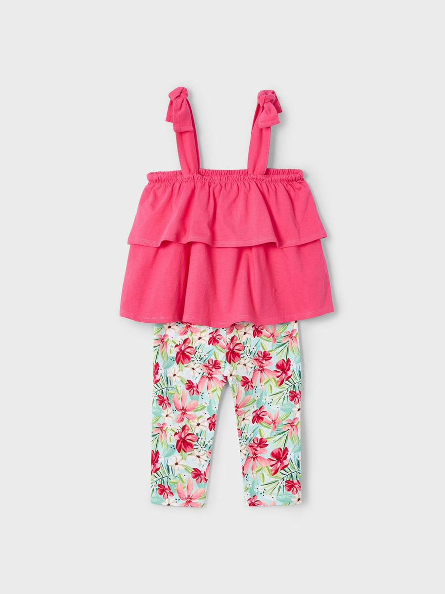 Conj. leggings estampado Peónia (Fúcsia)  para Menina - Mayoral
