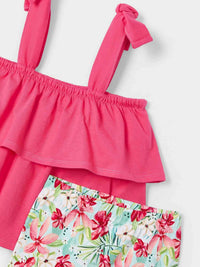 Conj. leggings estampado Peónia (Fúcsia)  para Menina - Mayoral