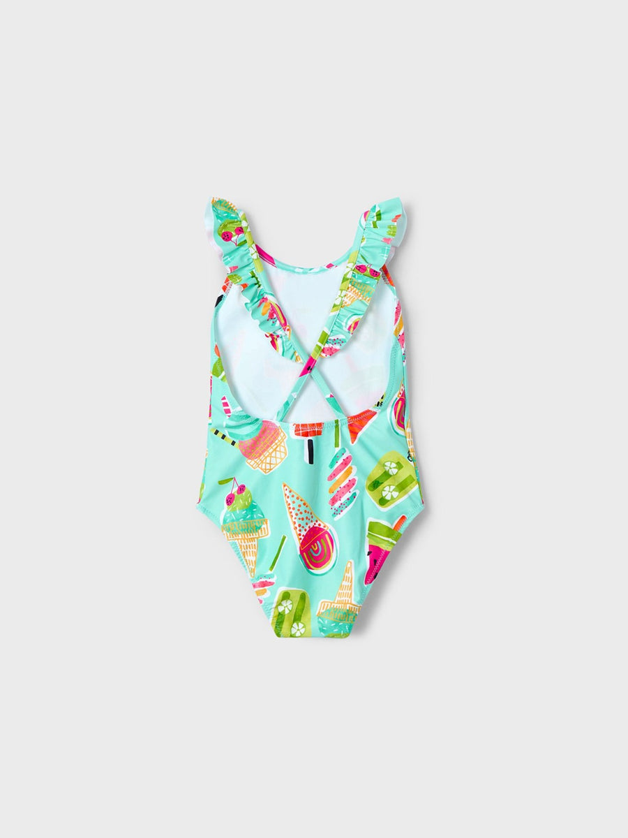 Fato de banho estampado Água (Verde Água)  para Menina - Mayoral