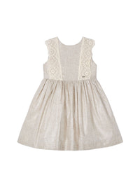 Vestido linho Linho (Bege)  para Menina - Mayoral