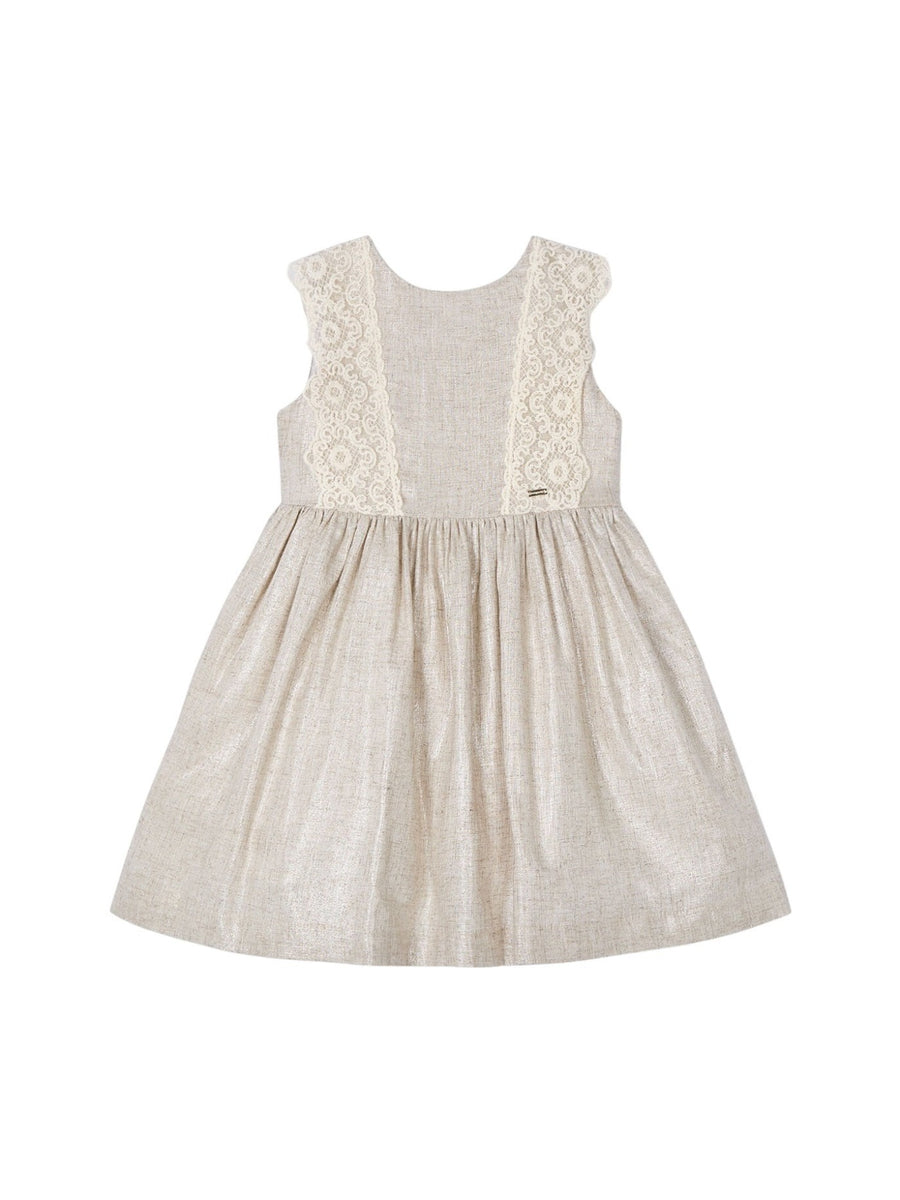 Vestido linho Linho (Bege)  para Menina - Mayoral