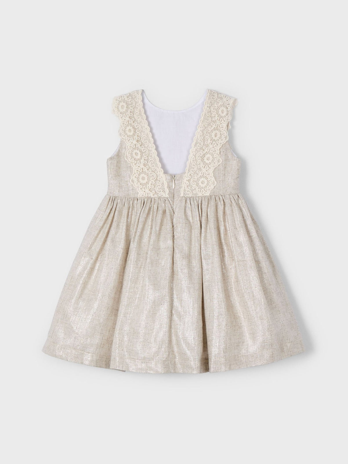 Vestido linho Linho (Bege)  para Menina - Mayoral
