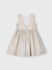 Vestido linho Linho (Bege)  para Menina - Mayoral