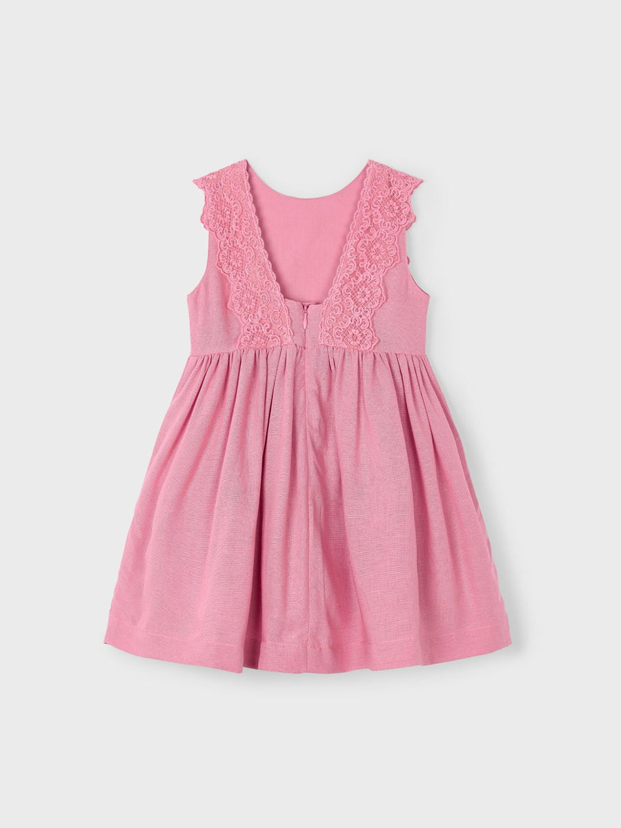 Vestido linho Rosado (Rosa Velho)  para Menina - Mayoral