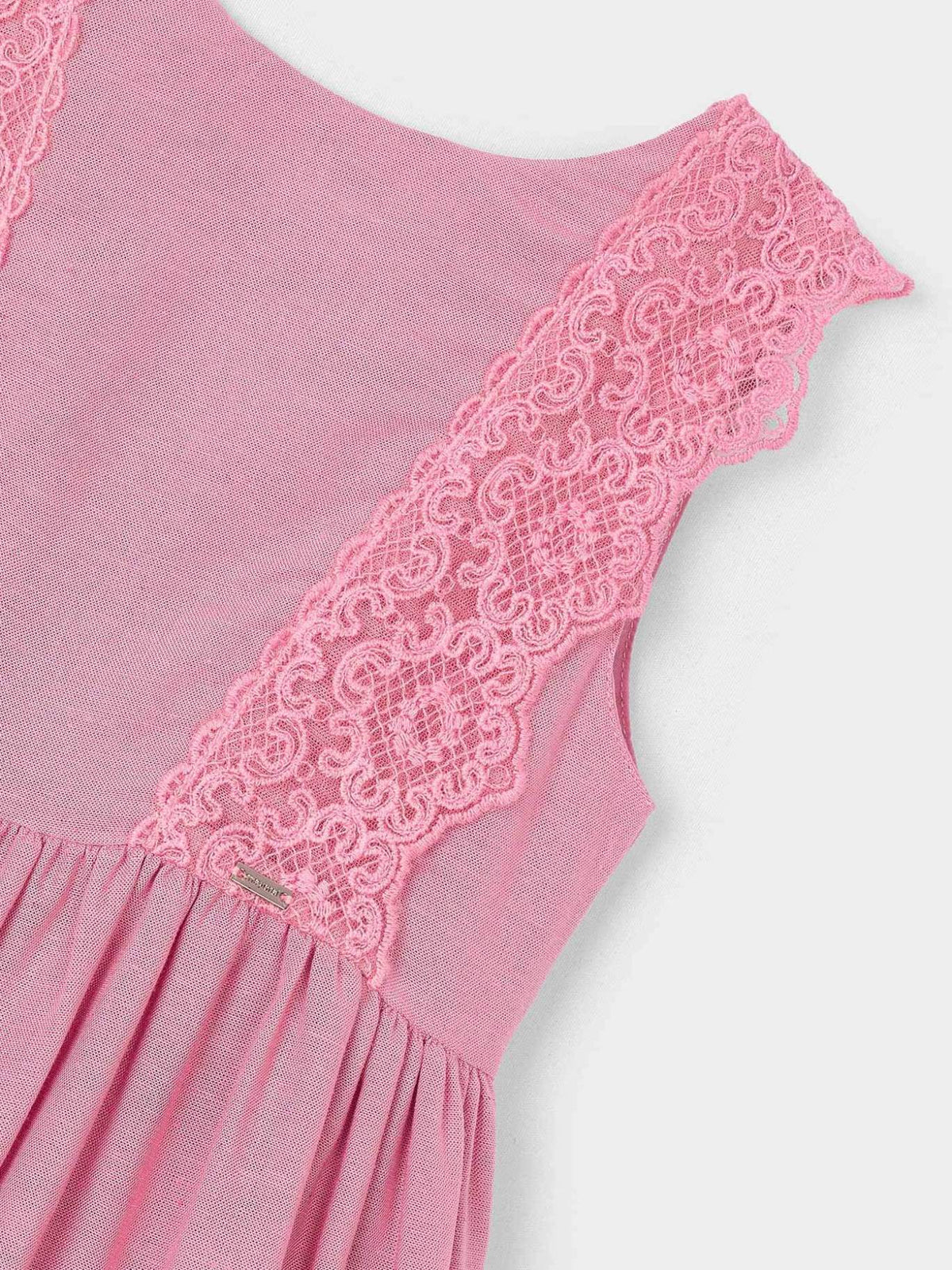 Vestido linho Rosado (Rosa Velho)  para Menina - Mayoral