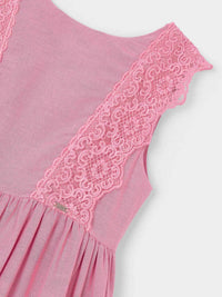 Vestido linho Rosado (Rosa Velho)  para Menina - Mayoral