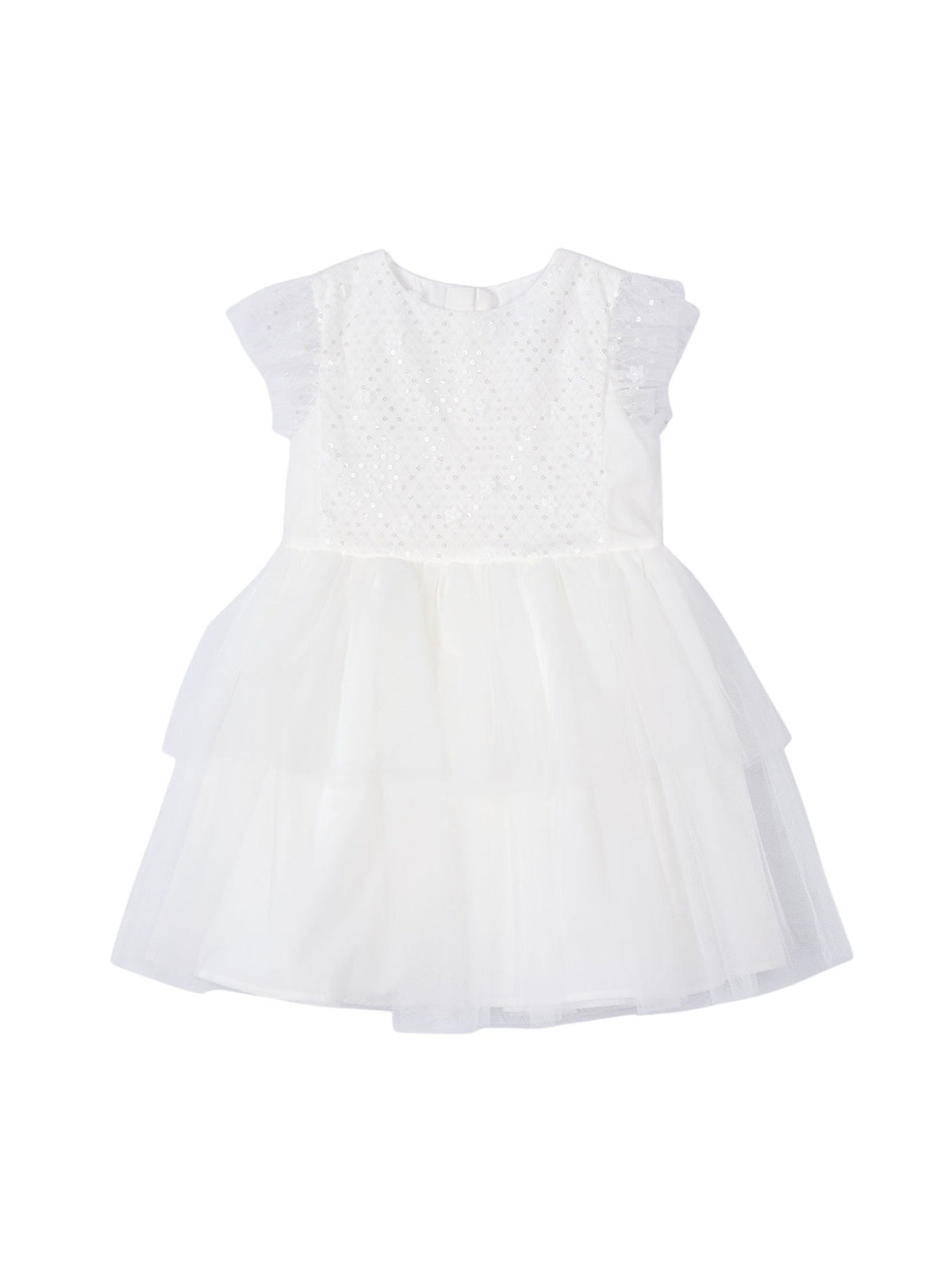 Vestido tule lantejoulas Crú (Creme / Pérola)  para Menina - Mayoral