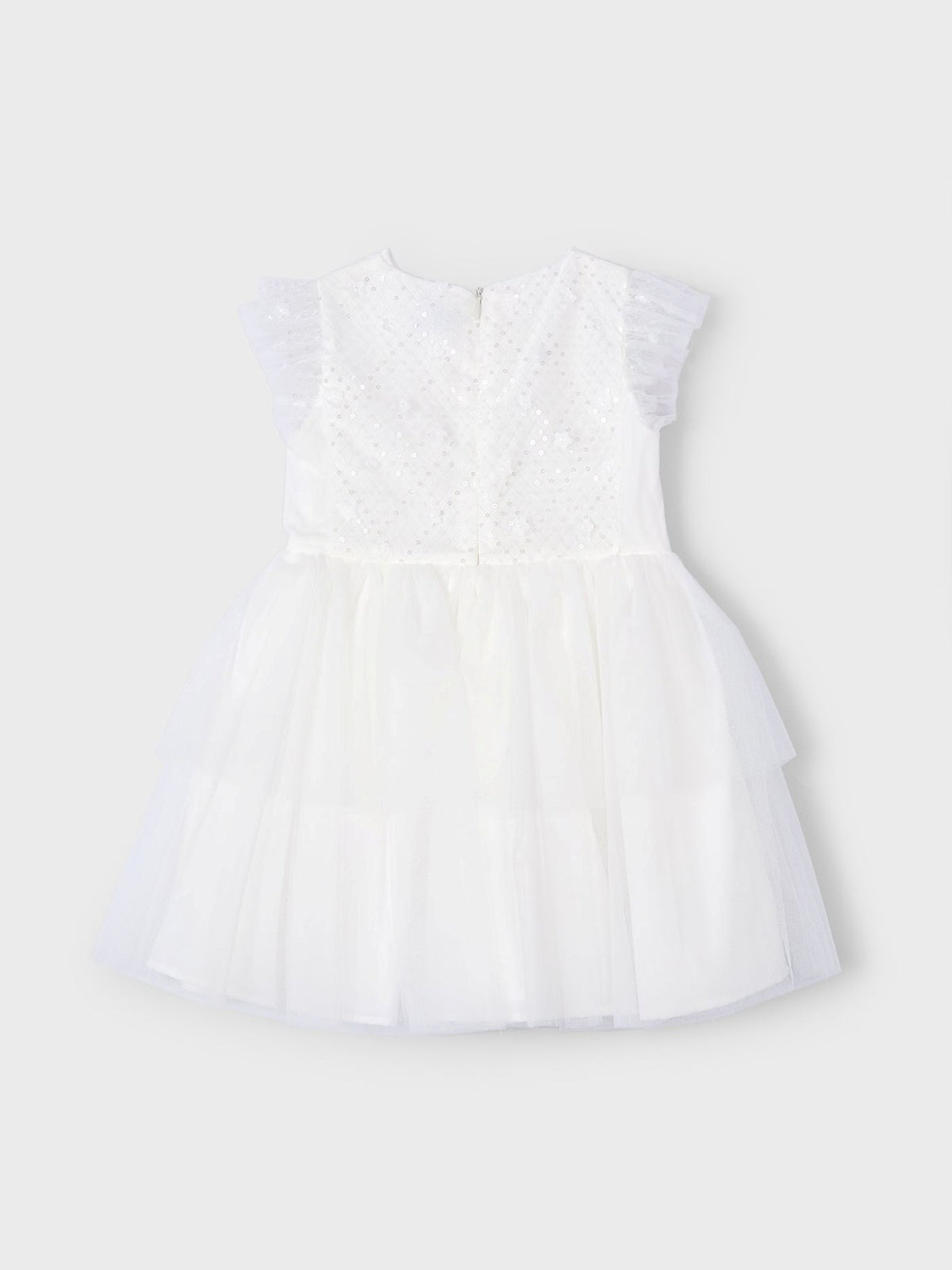 Vestido tule lantejoulas Crú (Creme / Pérola)  para Menina - Mayoral
