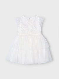 Vestido tule lantejoulas Crú (Creme / Pérola)  para Menina - Mayoral