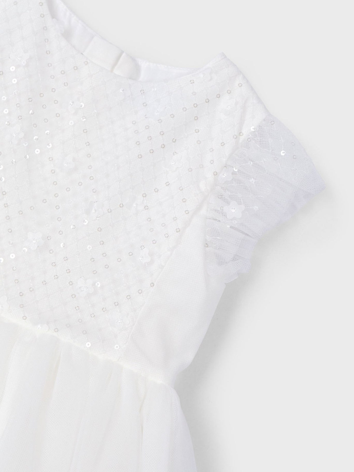 Vestido tule lantejoulas Crú (Creme / Pérola)  para Menina - Mayoral