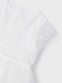 Vestido tule lantejoulas Crú (Creme / Pérola)  para Menina - Mayoral