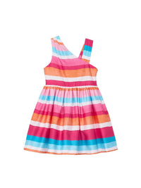 Vestido riscas c/laço Magenta (Magenta)  para Menina - Mayoral