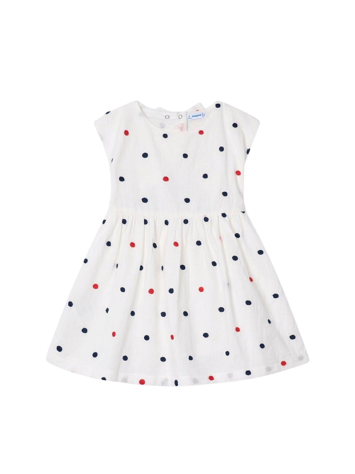 Vestido c/ bordados Crú-marinh (Marinho)  para Menina - Mayoral