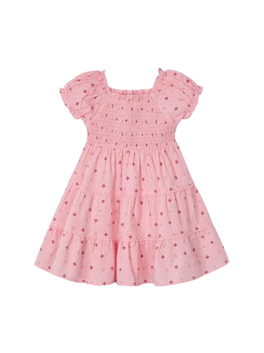 Vestido ninho de abelha Salmão (Salmão)  para Menina - Mayoral