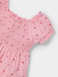 Vestido ninho de abelha Salmão (Salmão)  para Menina - Mayoral