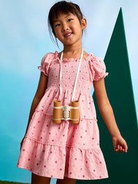 Vestido ninho de abelha Salmão (Salmão)  para Menina - Mayoral