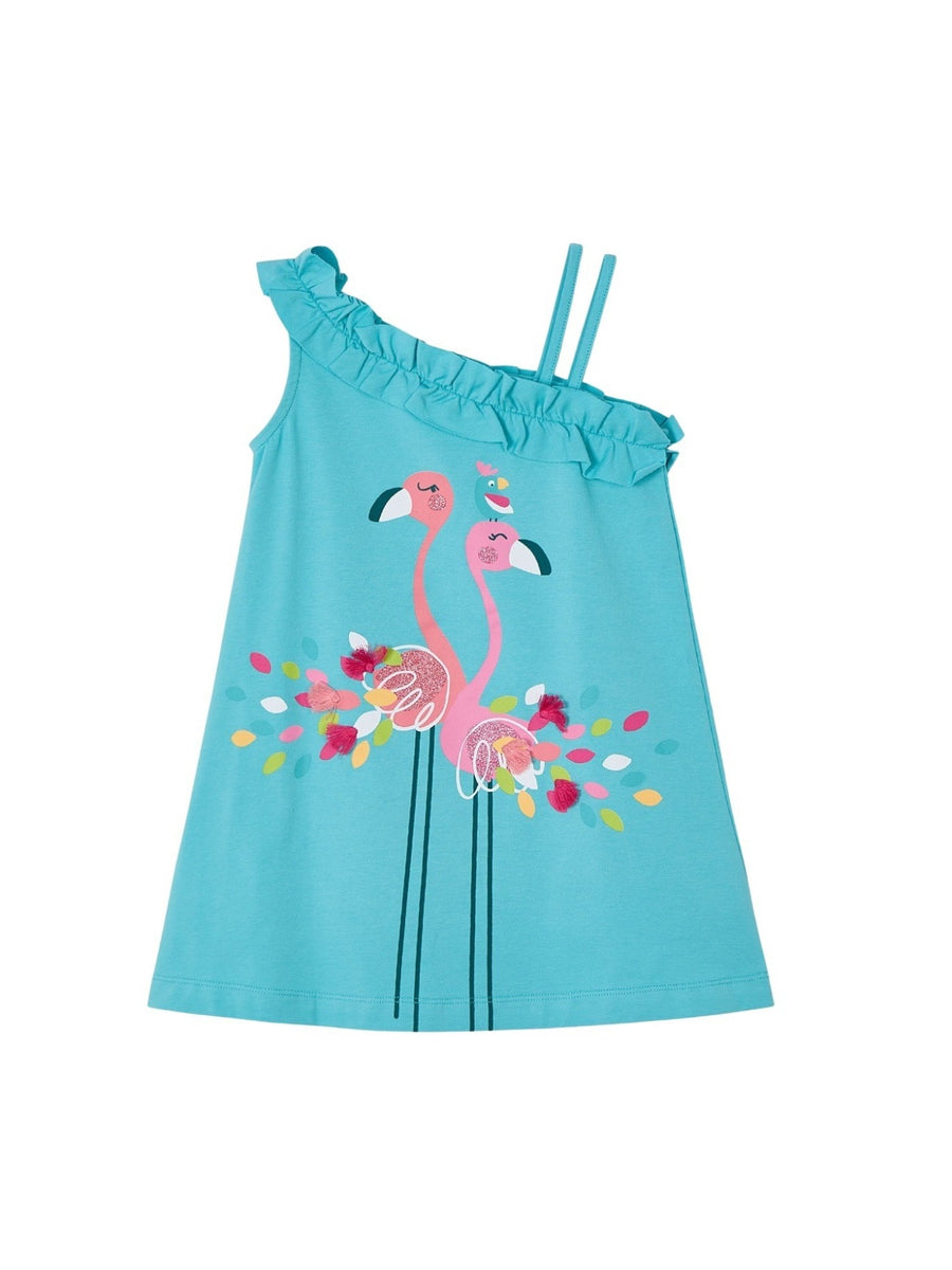 Vestido assimetrico Verde (Turquesa)  para Menina - Mayoral