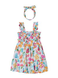 Vestido estampado Verde (Verde)  para Menina - Mayoral