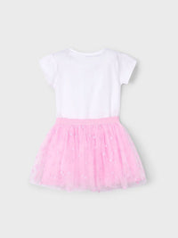 Conj.saia tule Rosa malva (Rosa)  para Menina - Mayoral