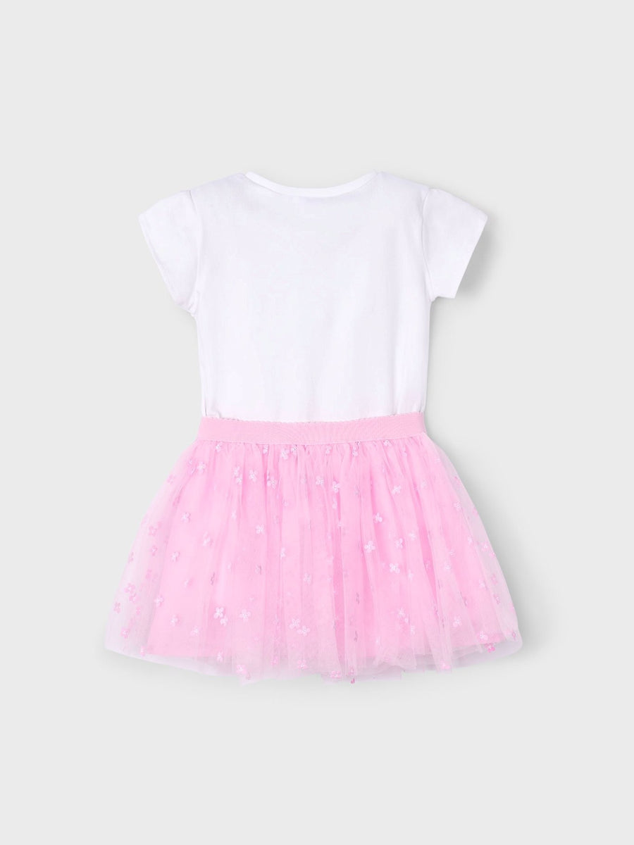 Conj.saia tule Rosa malva (Rosa)  para Menina - Mayoral