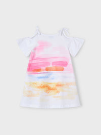 Vestido aplicações Branco (Branco)  para Menina - Mayoral