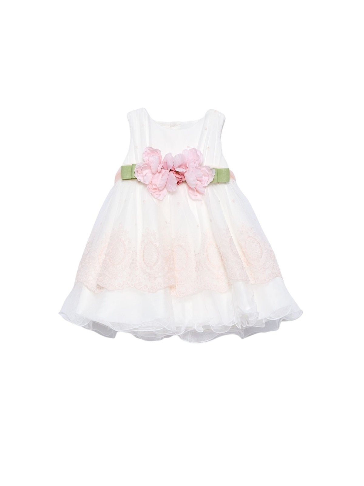 Vestido tul bordado Nata-peoni (Rosa Bébé)  para Bebé Menina - Abel & Lula
