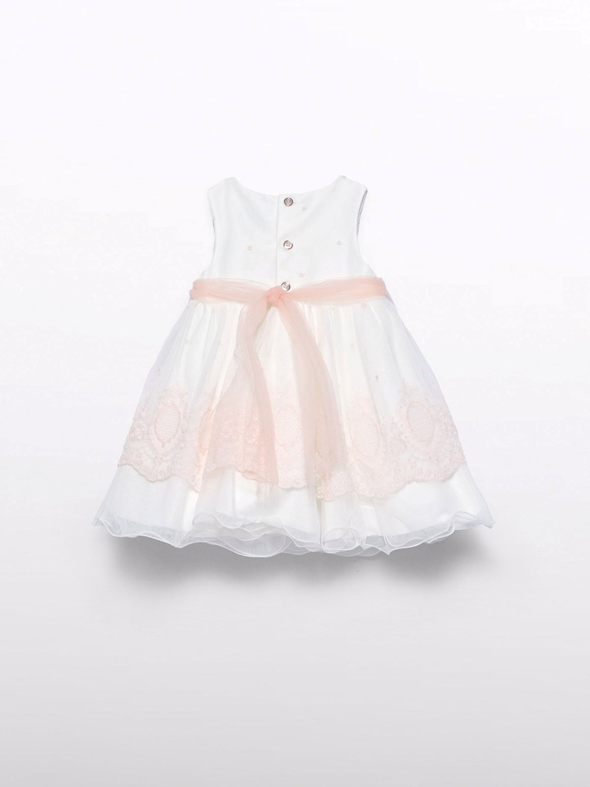 Vestido tul bordado Nata-peoni (Rosa Bébé)  para Bebé Menina - Abel & Lula