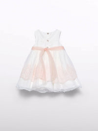 Vestido tul bordado Nata-peoni (Rosa Bébé)  para Bebé Menina - Abel & Lula