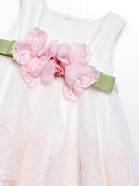 Vestido tul bordado Nata-peoni (Rosa Bébé)  para Bebé Menina - Abel & Lula