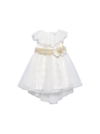 Vestido tule plumeti Nata (Creme / Pérola)  para Bebé Menina - Abel & Lula