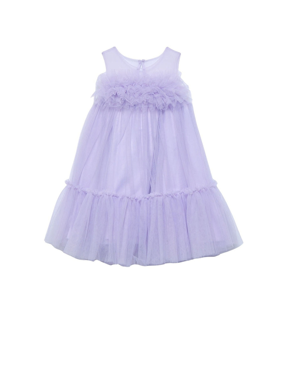 Vestido tule Lilás (Lilás)  para Menina - Abel & Lula