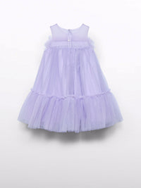 Vestido tule Lilás (Lilás)  para Menina - Abel & Lula