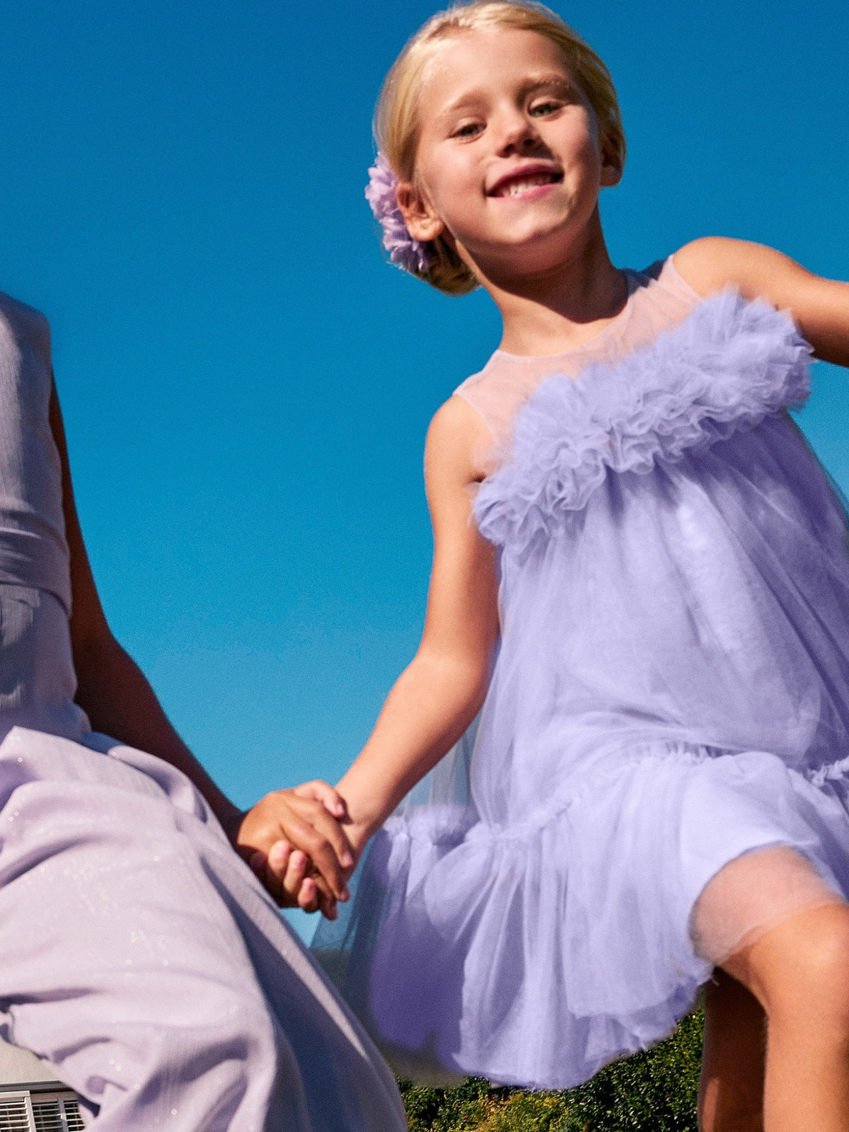 Vestido tule Lilás (Lilás)  para Menina - Abel & Lula