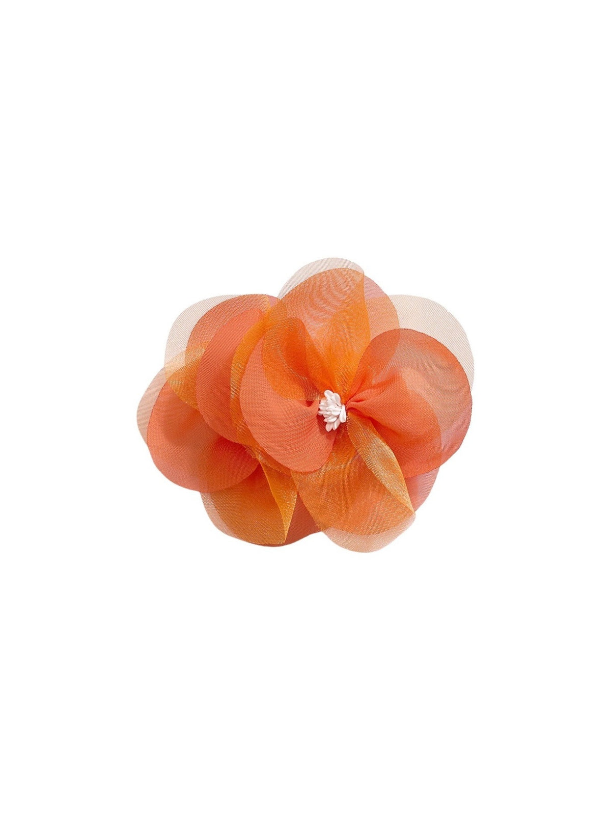 Gancho cabelo flores Diospiro (Laranja Outono)  para Menina - Abel & Lula