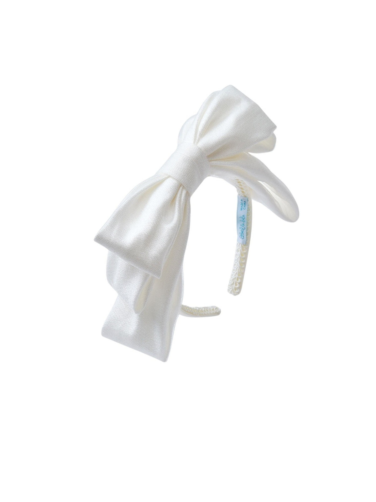 Bandolete laçada brilho Nata (Creme / Pérola)  para Menina - Abel & Lula