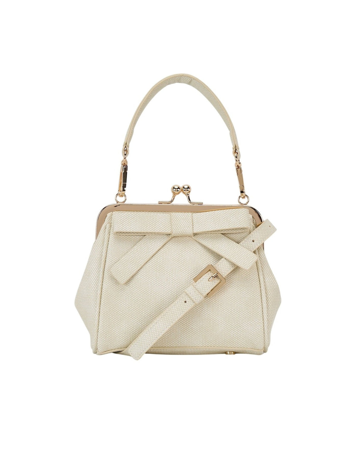 Bolsa textura laçada Champanhe (Dourado)  para Menina - Abel & Lula
