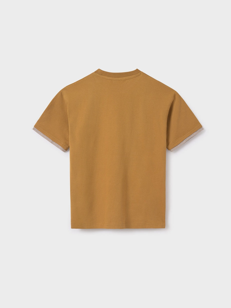 Camiseta m/c contrastes Dijon (Amarelo Ocre)  para Menino - Mayoral