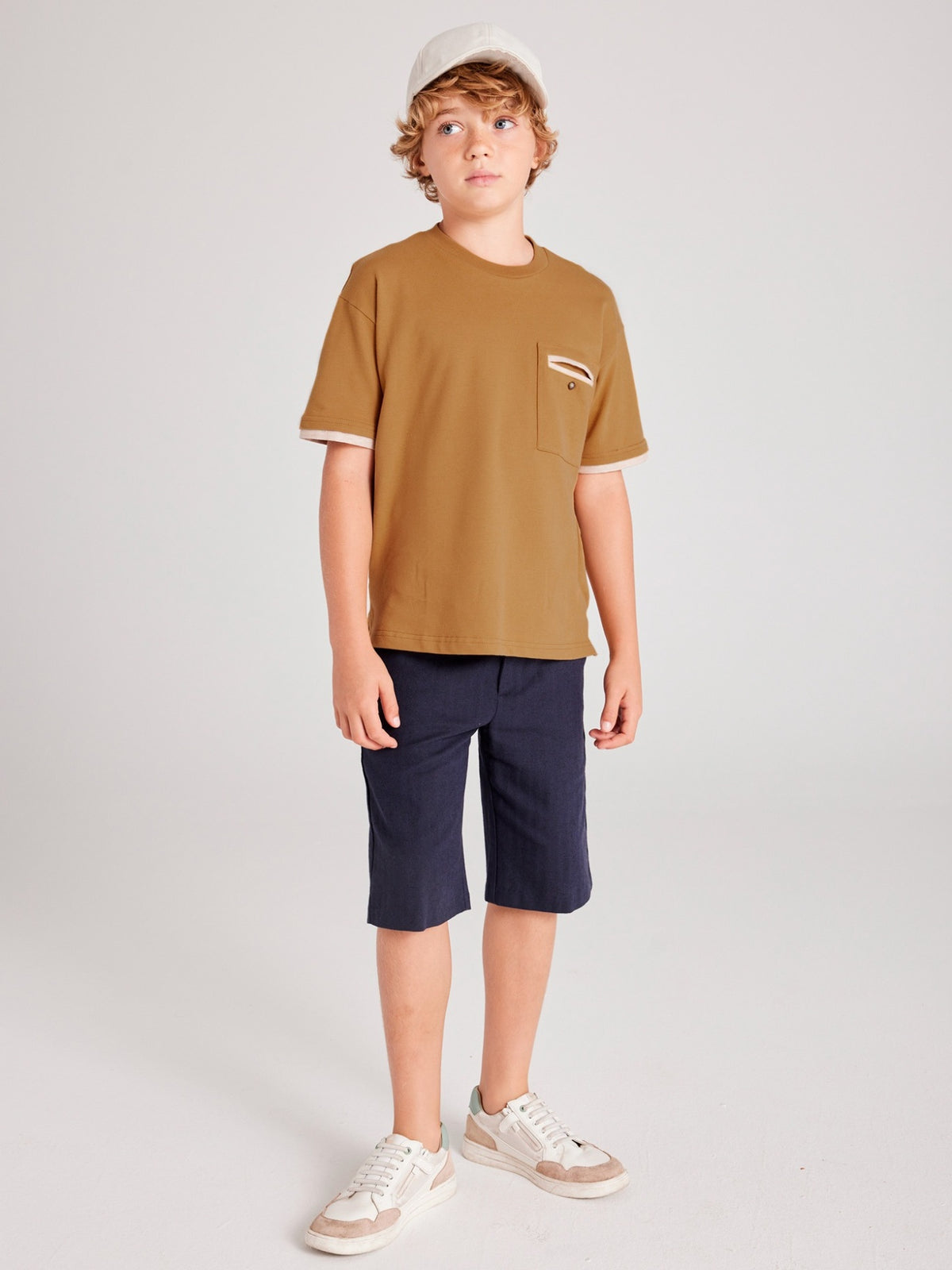Camiseta m/c contrastes Dijon (Amarelo Ocre)  para Menino - Mayoral