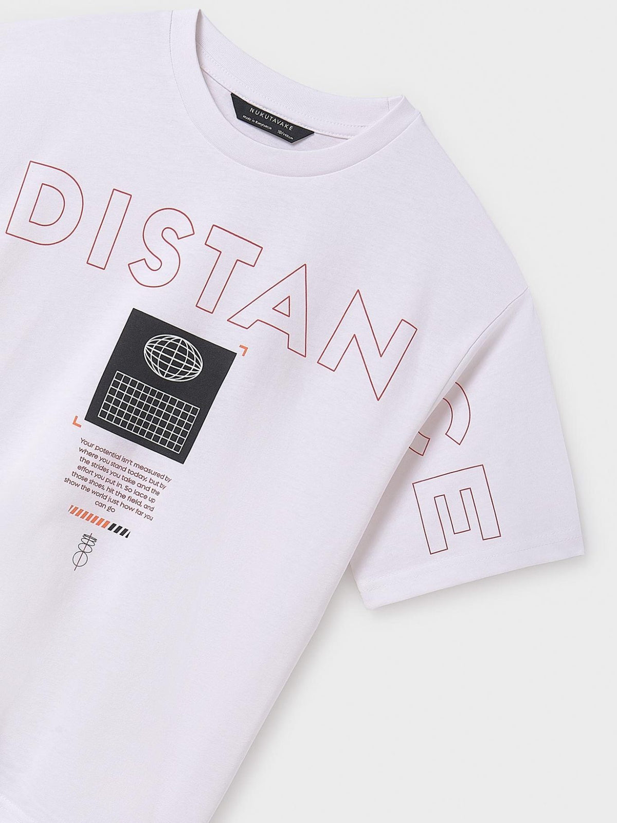 Camiseta m/c "no distance" Branco (Branco)  para Menino - Mayoral
