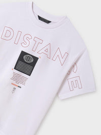 Camiseta m/c "no distance" Branco (Branco)  para Menino - Mayoral