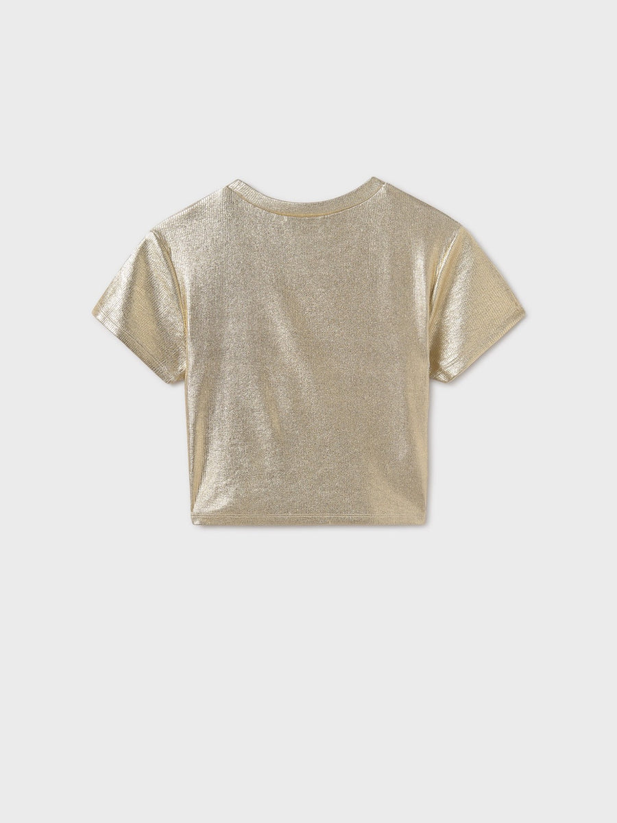 T´shirt metalizada Dourado (Dourado)  para Menina - Mayoral