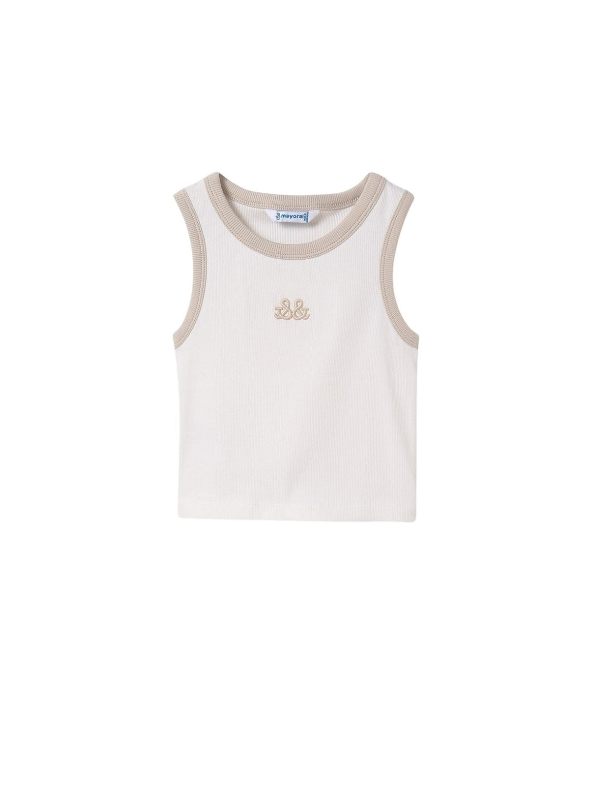 Blusa alças bordadas Crú (Creme / Pérola)  para Menina - Mayoral