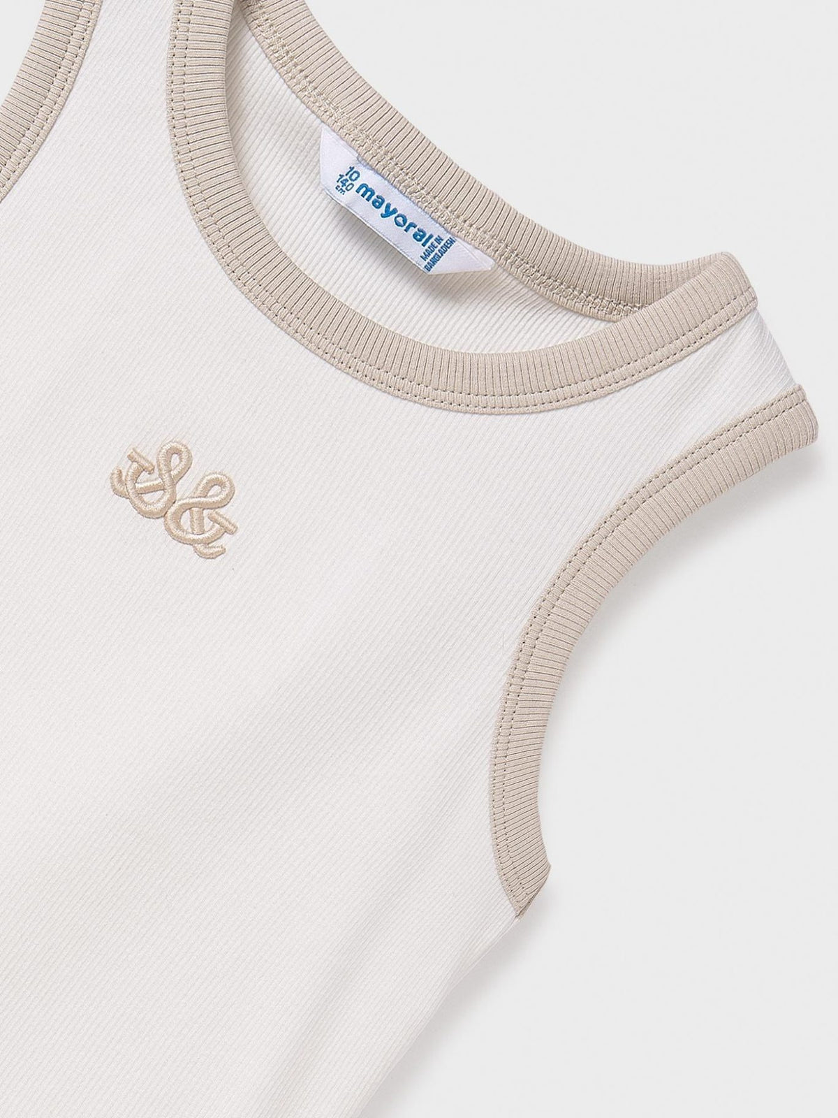 Blusa alças bordadas Crú (Creme / Pérola)  para Menina - Mayoral