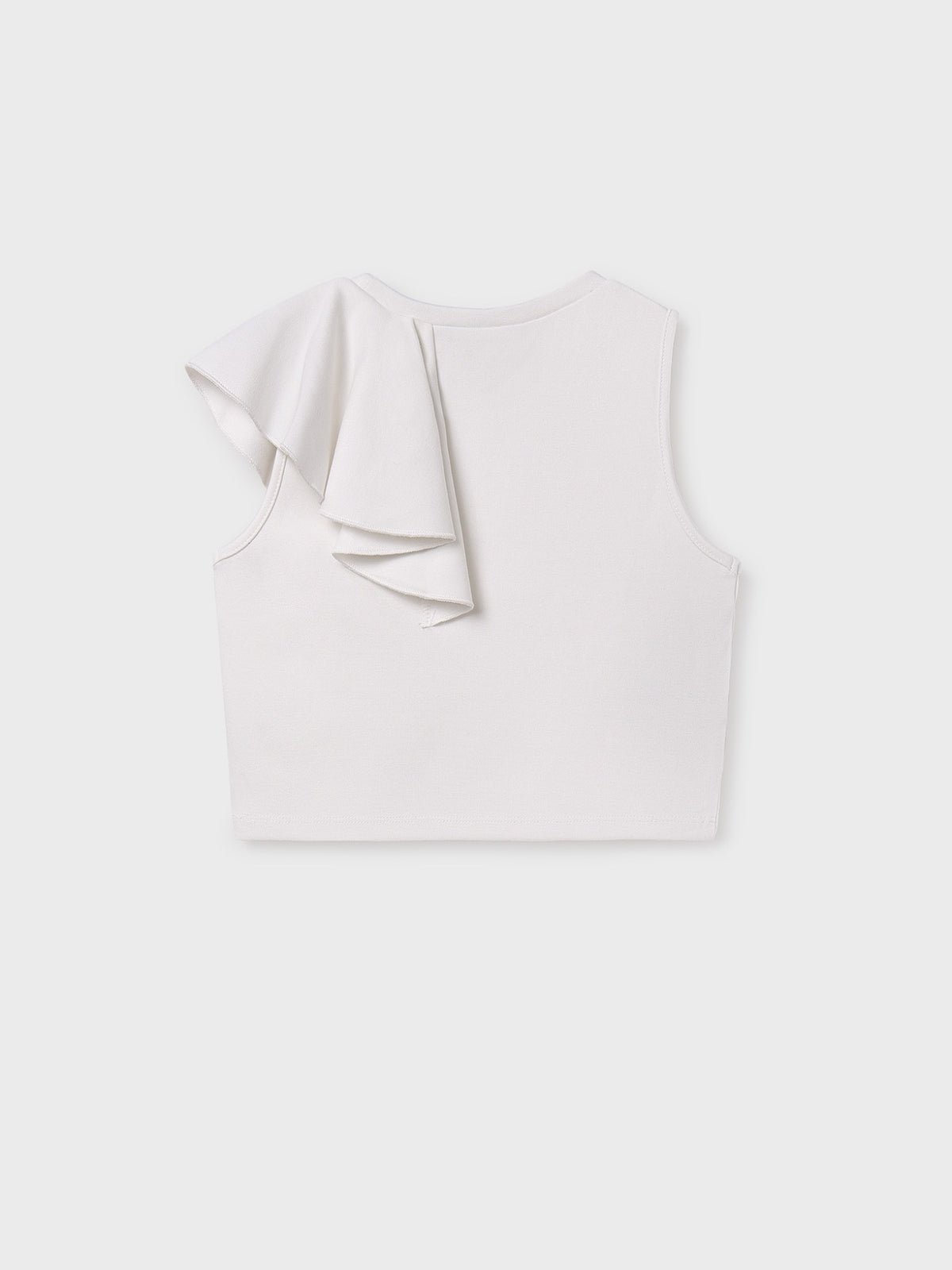 Camiseta alças folhos Crú (Creme / Pérola)  para Menina - Mayoral