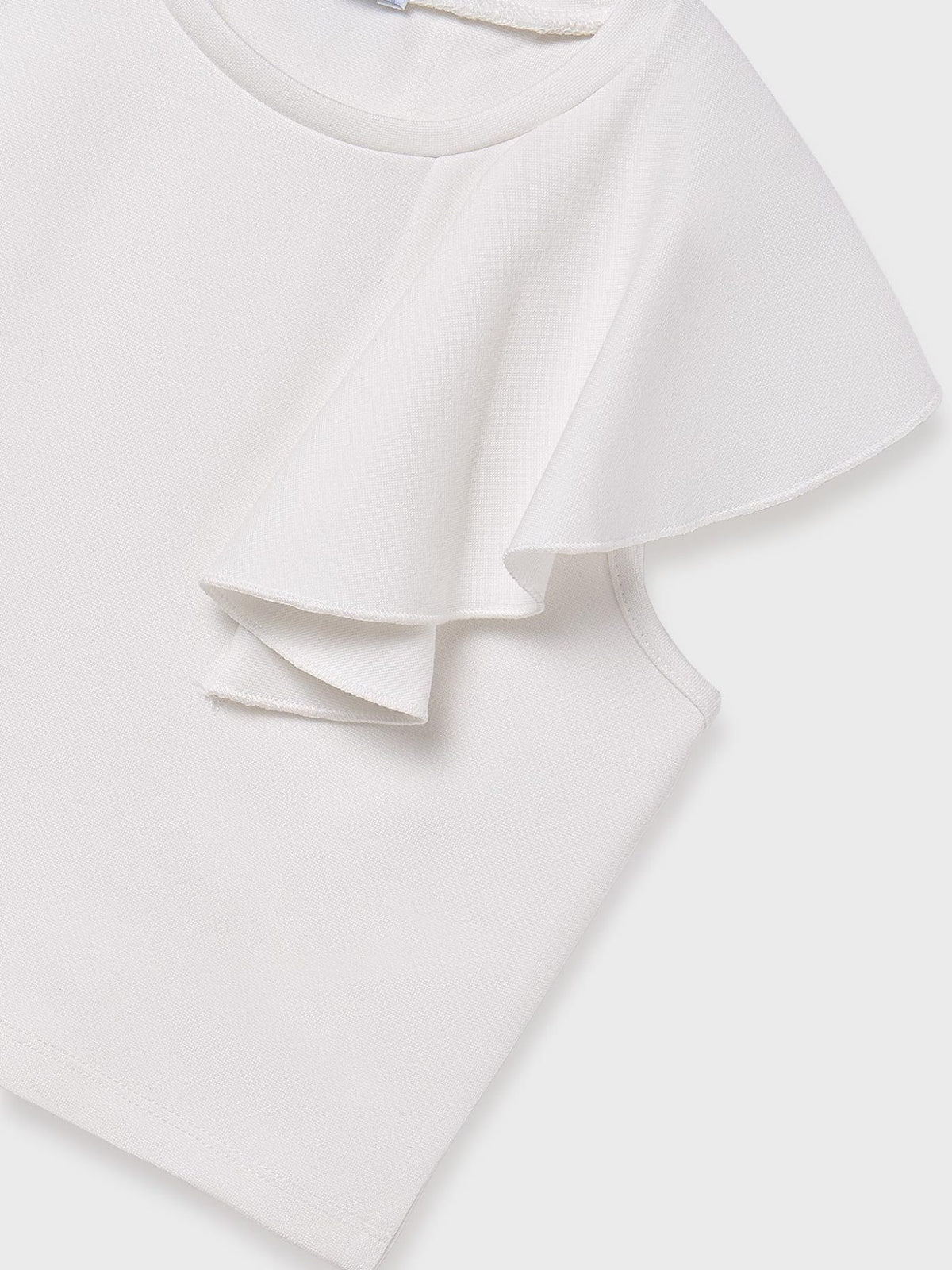 Camiseta alças folhos Crú (Creme / Pérola)  para Menina - Mayoral
