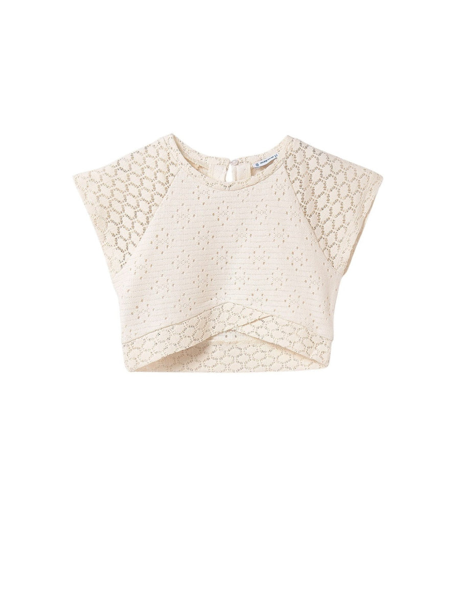 Top punto calado Osso (Bege)  para Menina - Mayoral