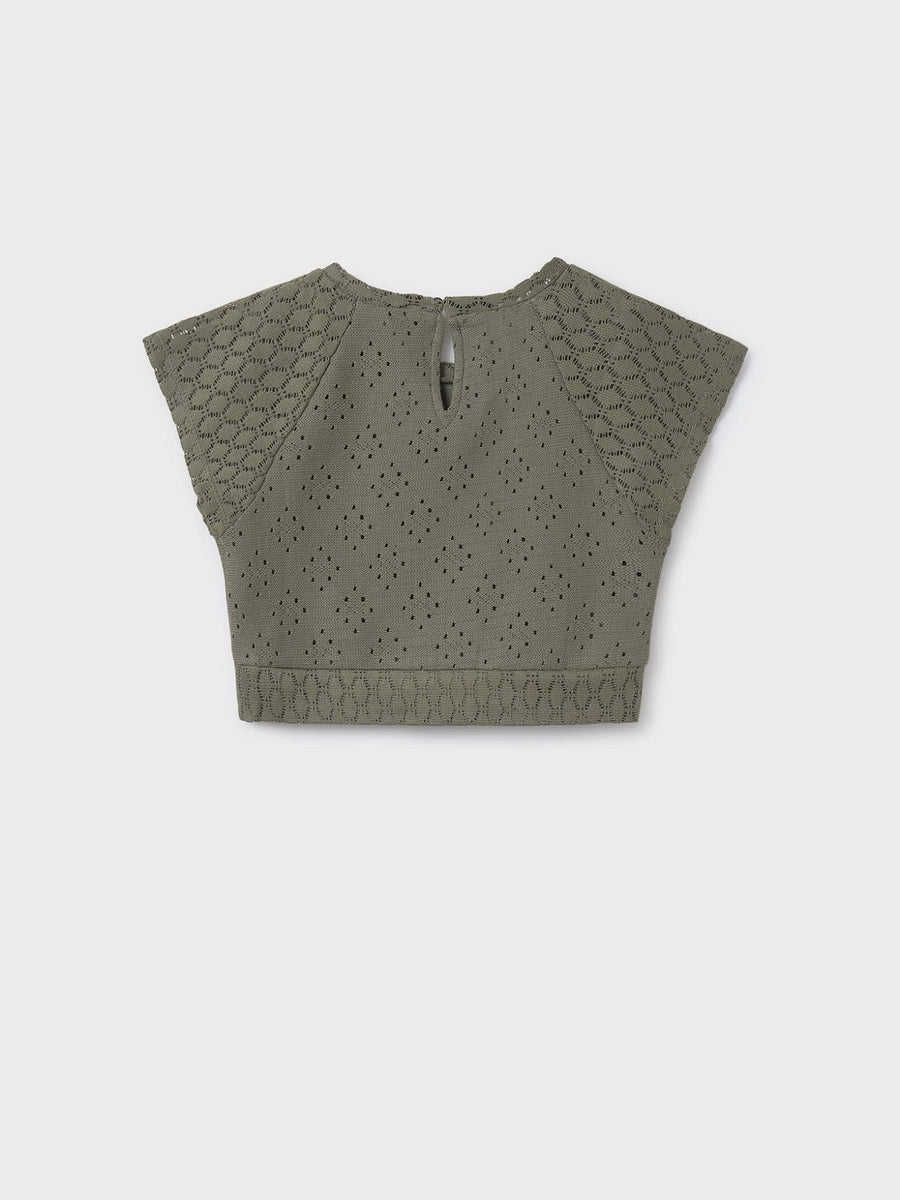 Top punto calado Musgo (Azeitona)  para Menina - Mayoral
